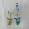 Creative and exquisite keychain cartoon key accessory for the Year of the Rabbit, three-dimensional rabbit pendant Item Picture